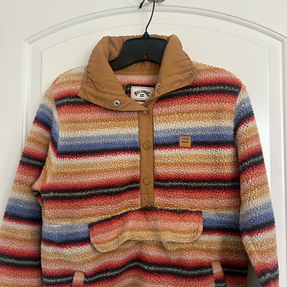 Billabong Switchback Multicolor Striped Fleece Pu… - image 6